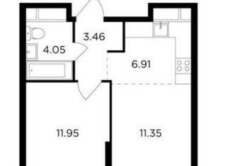 Продаю 2-ком. квартиру, 37.7 м2, Москва, улица Петра Алексеева, 14, ЖК Кутузов Град 2