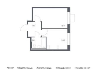 Продается 1-комнатная квартира, 35 м2, Москва, жилой комплекс Подольские Кварталы, к2