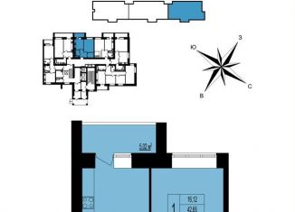 Продам 1-ком. квартиру, 45.2 м2, Владимир, Ленинский район, улица Родионовка, 14к1