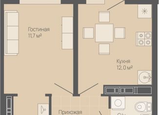 1-комнатная квартира на продажу, 37.2 м2, Нижний Новгород