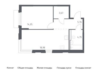 Продается 1-ком. квартира, 47.2 м2, Москва, метро Домодедовская