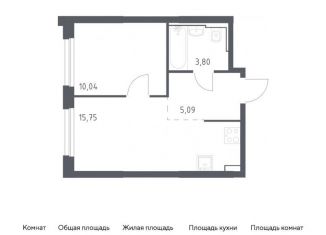 Продажа однокомнатной квартиры, 34.7 м2, Москва, жилой комплекс Квартал Герцена, к2