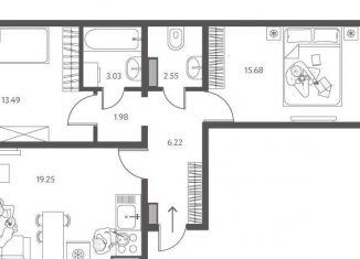 Продам 2-комнатную квартиру, 66.3 м2, Липецкая область