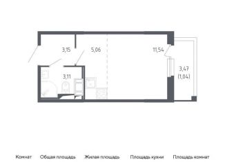 Квартира на продажу студия, 23.9 м2, Санкт-Петербург, Красносельский район, жилой комплекс Сандэй, 7.2