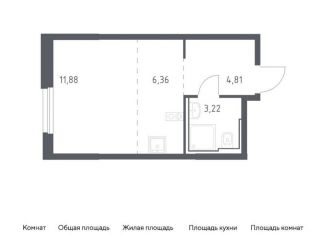 Продам 1-комнатную квартиру, 26.3 м2, Москва, метро Домодедовская, жилой комплекс Квартал Герцена, к2