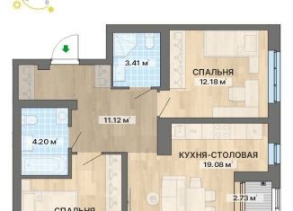 Продается 2-комнатная квартира, 64.4 м2, Свердловская область