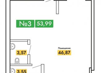 Продажа помещения свободного назначения, 53 м2, посёлок городского типа Молодёжное, Парковая улица, 3