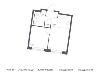 Продажа 1-комнатной квартиры, 33.5 м2, Москва