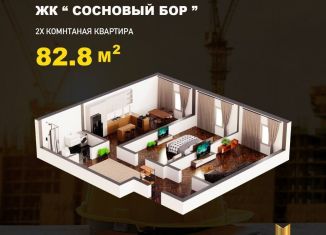 Продается двухкомнатная квартира, 82.8 м2, село Агачаул, Еловая улица, 11