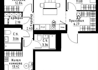 Продажа 3-комнатной квартиры, 77.1 м2, Екатеринбург, метро Ботаническая, Золотистый бульвар, 13