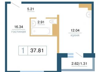 Продается однокомнатная квартира, 37.8 м2, Красноярский край, улица Светлова, 42