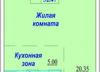 Продажа квартиры студии, 32.5 м2, Новосибирск, улица В. Высоцкого, 166/1, Октябрьский район