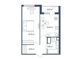 Продажа 1-комнатной квартиры, 38.5 м2, поселок Мещерино