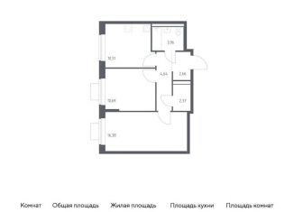 Продаю двухкомнатную квартиру, 51.2 м2, поселение Рязановское, жилой комплекс Подольские Кварталы, к1