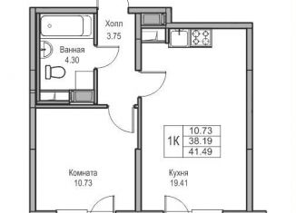 Продажа однокомнатной квартиры, 38.2 м2, Санкт-Петербург, Ивинская улица, 1к2, муниципальный округ Лахта-Ольгино