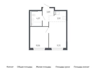 Продажа 1-комнатной квартиры, 33.7 м2, Тюмень, жилой комплекс Чаркова 72, 2.1