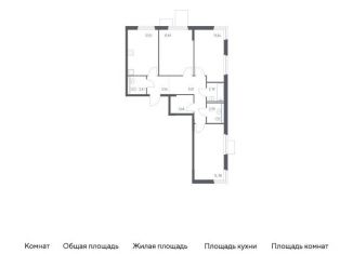 Продается трехкомнатная квартира, 78.4 м2, Московская область, жилой комплекс Мытищи Парк, к5