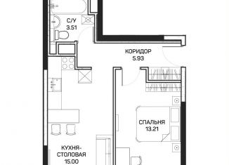 Продается 1-комнатная квартира, 38 м2, Москва, улица Корнейчука, 27с7, метро Медведково