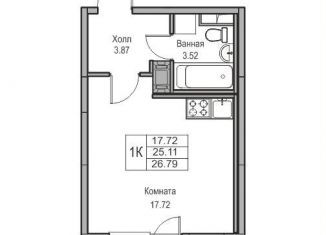 Квартира на продажу студия, 25.1 м2, Санкт-Петербург, Ивинская улица, 1к2