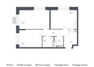 Продаю 2-комнатную квартиру, 53.2 м2, Московская область, жилой комплекс Мытищи Парк, к4.2