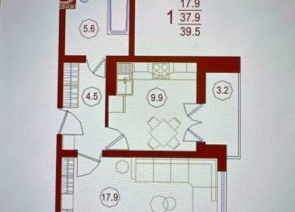 Сдается 1-комнатная квартира, 39 м2, Воронеж, ЖК Крымский Квартал, Крымская улица, 3/1