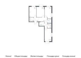 Продажа трехкомнатной квартиры, 78.4 м2, Московская область, жилой комплекс Мытищи Парк, к5