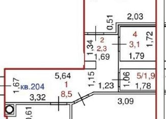 Продам 2-ком. квартиру, 57.1 м2, посёлок городского типа Медведево, улица Логинова, 8