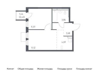 Продам 1-комнатную квартиру, 33.3 м2, Московская область, жилой комплекс Мытищи Парк, к5