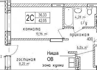 Продажа 2-ком. квартиры, 42.1 м2, Новосибирск, метро Площадь Маркса