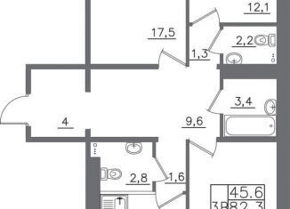 3-ком. квартира на продажу, 84.4 м2, Иркутская область