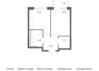 Продажа однокомнатной квартиры, 31.2 м2, Тюмень, Ленинский округ, жилой комплекс Чаркова 72, 1.3