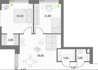 Продам 2-ком. квартиру, 62.7 м2, Москва, Огородный проезд, 4с1, Бутырский район