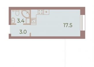 Квартира на продажу студия, 23.9 м2, Санкт-Петербург, Петроградский район, Петровский проспект, 9к2