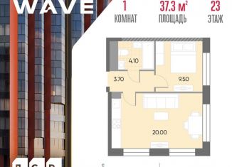 Продам 1-ком. квартиру, 37.3 м2, Москва