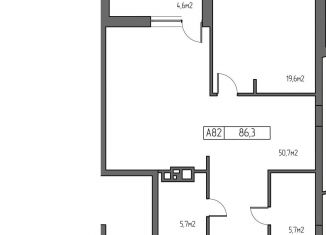 Продается однокомнатная квартира, 86.3 м2, Зеленоградск