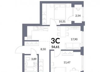 Продажа 2-комнатной квартиры, 57.1 м2, Новосибирск, Горская улица, 2/1