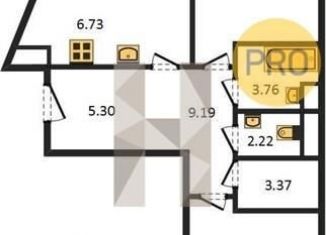 Продается трехкомнатная квартира, 86.3 м2, Казань, Чистопольская улица, 88, ЖК Столичный