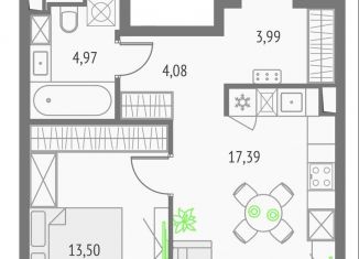 Продается однокомнатная квартира, 43.9 м2, Москва, метро Дмитровская