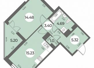 Продам 1-комнатную квартиру, 46 м2, Санкт-Петербург, Красносельский район