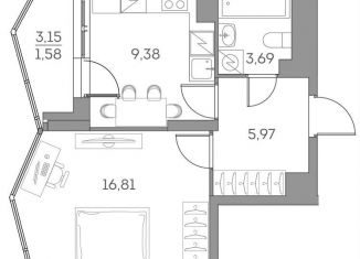 Продам 1-комнатную квартиру, 37.4 м2, Москва, Рязанский проспект, 2с27, ЮВАО