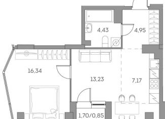 Продам 1-комнатную квартиру, 47 м2, Москва, метро Стахановская, Рязанский проспект, 2с27