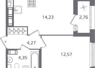 Продается 1-комнатная квартира, 36.8 м2, Санкт-Петербург, муниципальный округ Финляндский