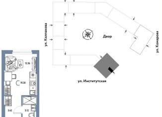 Квартира на продажу студия, 19.3 м2, Московская область