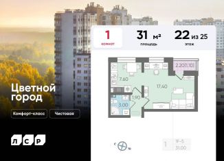 Однокомнатная квартира на продажу, 31 м2, Санкт-Петербург, Красногвардейский район, Муринская дорога, 8к1