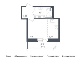 Продам квартиру студию, 22.2 м2, Санкт-Петербург, муниципальный округ Рыбацкое, жилой комплекс Живи в Рыбацком, 5