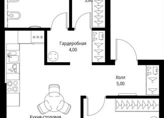 Продажа однокомнатной квартиры, 53.3 м2, Москва, метро Кунцевская, Верейская улица, 29с35