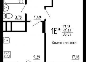 Продаю 1-ком. квартиру, 35.8 м2, Казань, жилой комплекс Притяжение, 2, Советский район