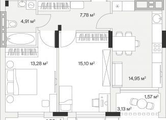 Продаю 2-ком. квартиру, 58.7 м2, поселок Малое Исаково