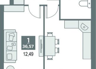 Продам 1-комнатную квартиру, 36.6 м2, Кировская область, улица Рудницкого, 14