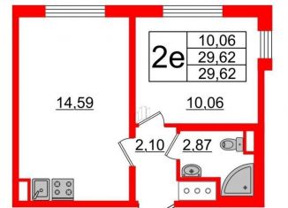 Продажа 1-комнатной квартиры, 29.6 м2, Санкт-Петербург, метро Гражданский проспект